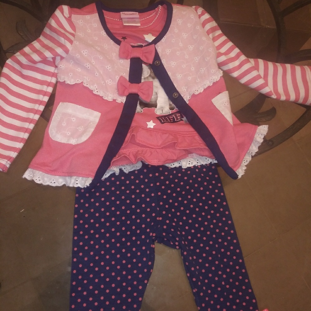 NWOT Nannette 3 pc set sz 2T